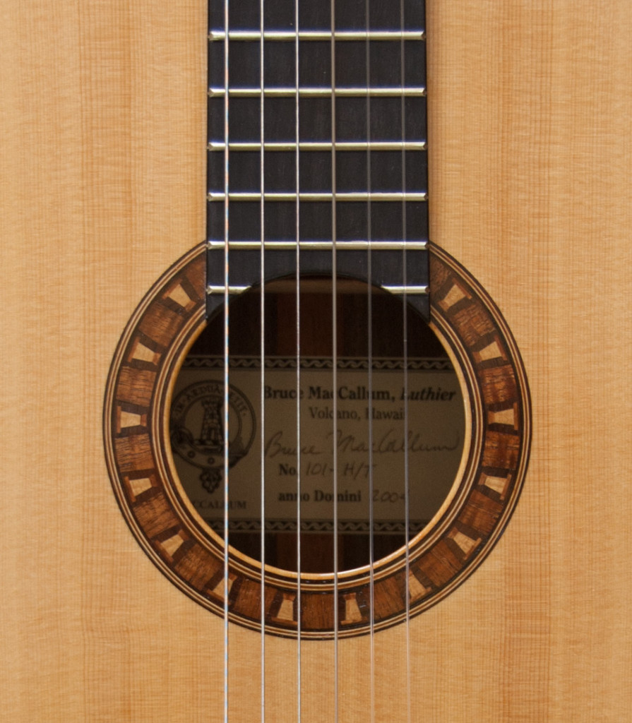 Rosette on custom guitar